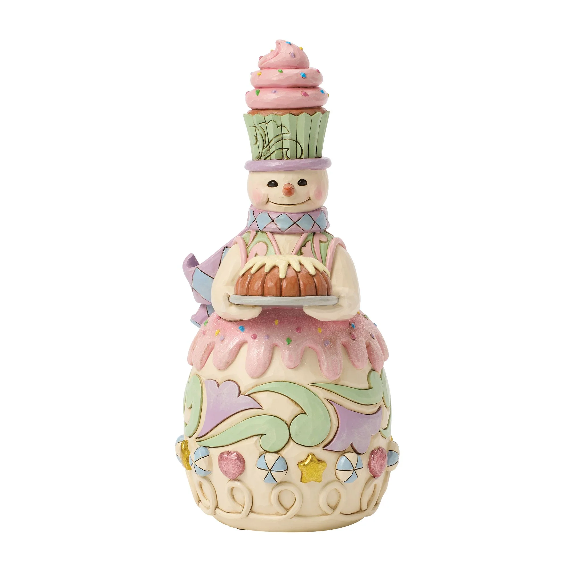 Snowman with Bunt Cake Figurine - Baked Just for You