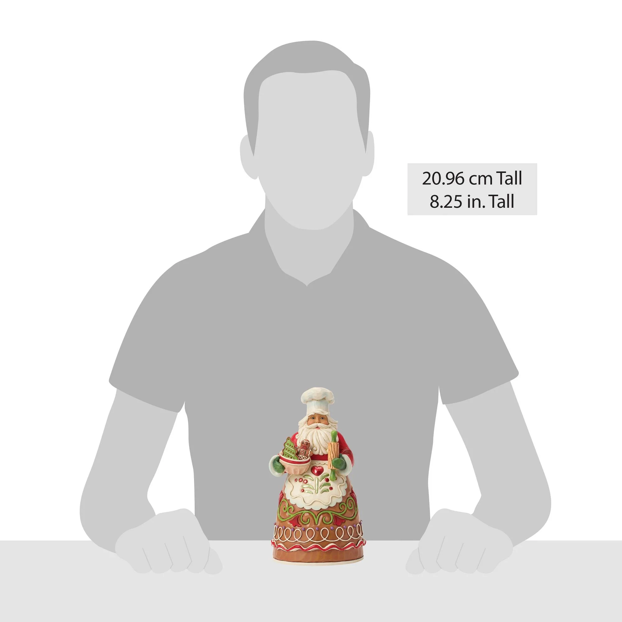 Gingerbread Pastry Chef Santa Figurine - Baking Holiday Magic - Image 5