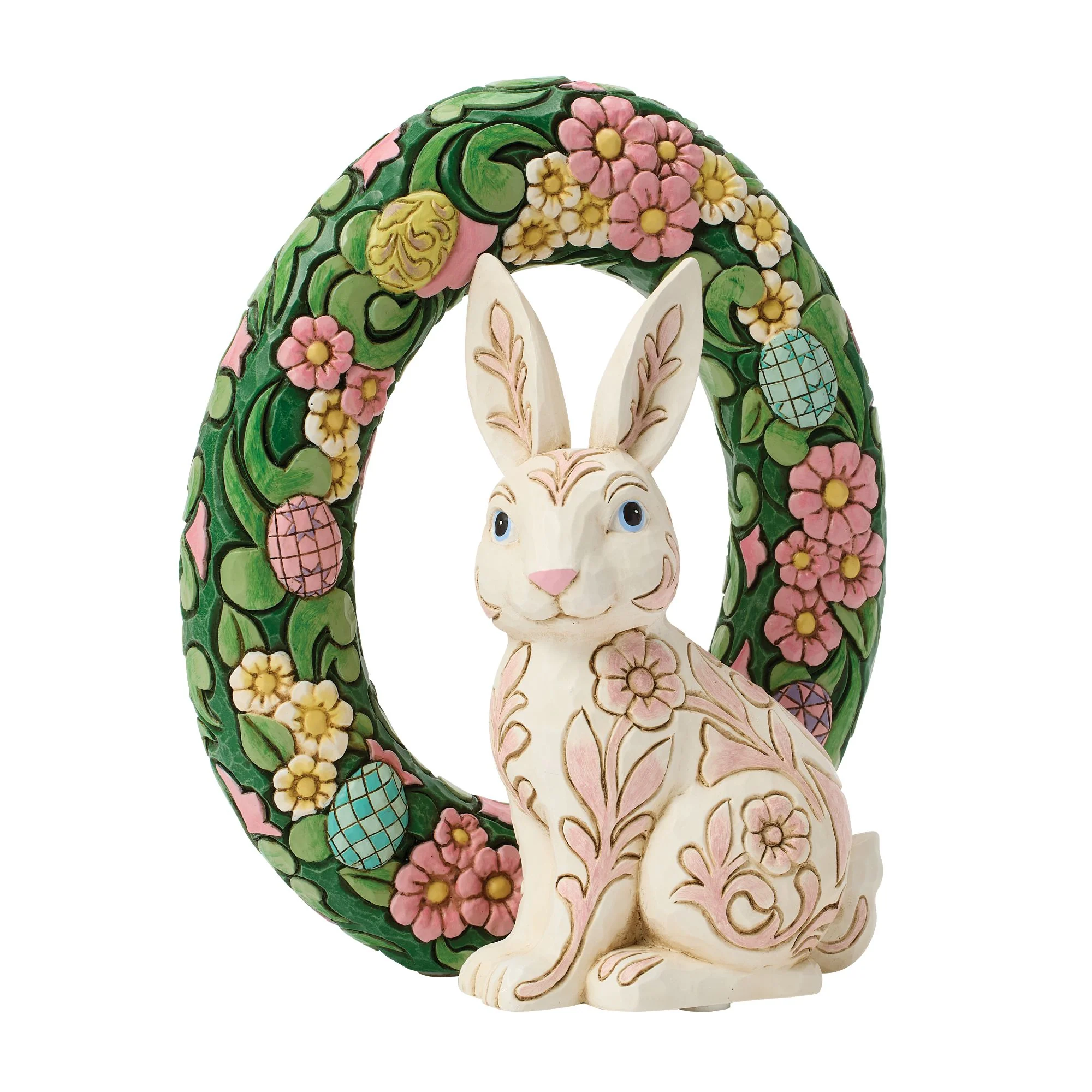 Bunny Wreath Figurine - "Easter Embrace" - Image 2