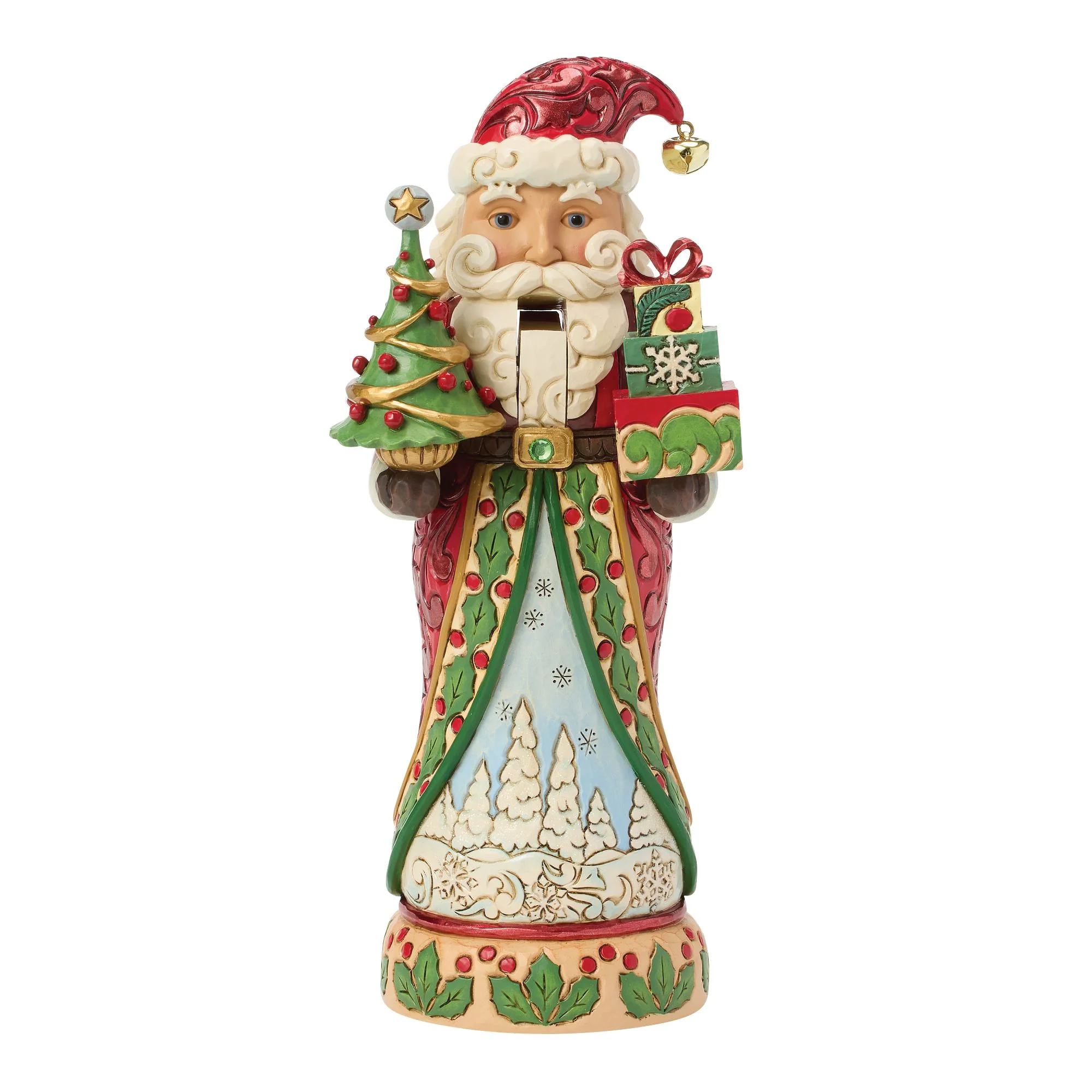 Traditional Nutcracker with Tree Figurine - Christmas Keepsake - Image 2