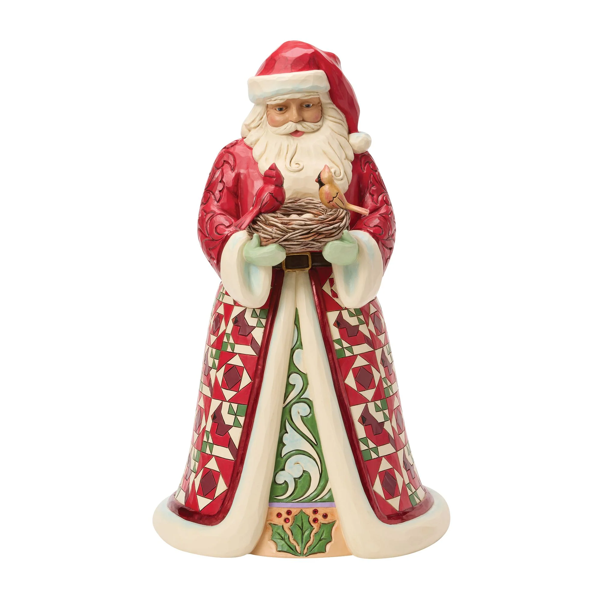 Collector's Edition Santa with Birds Nest Figurine - Special Moments with Santa