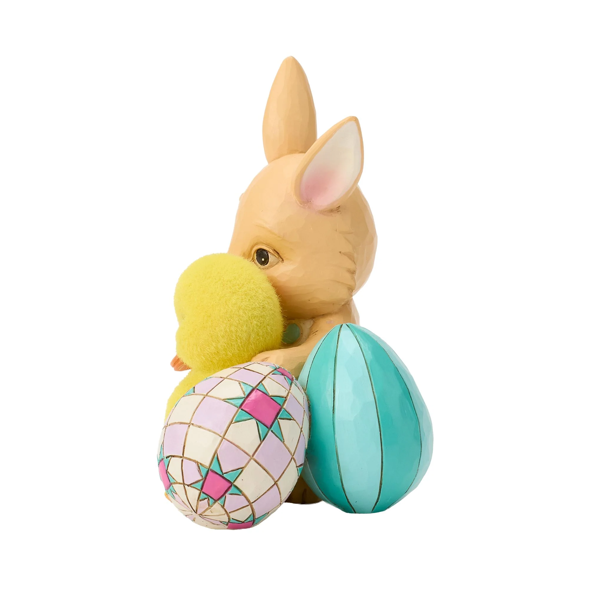 Easter Bunny Hugging Duckling Figurine - "Egg-cellent Friends" - Image 2