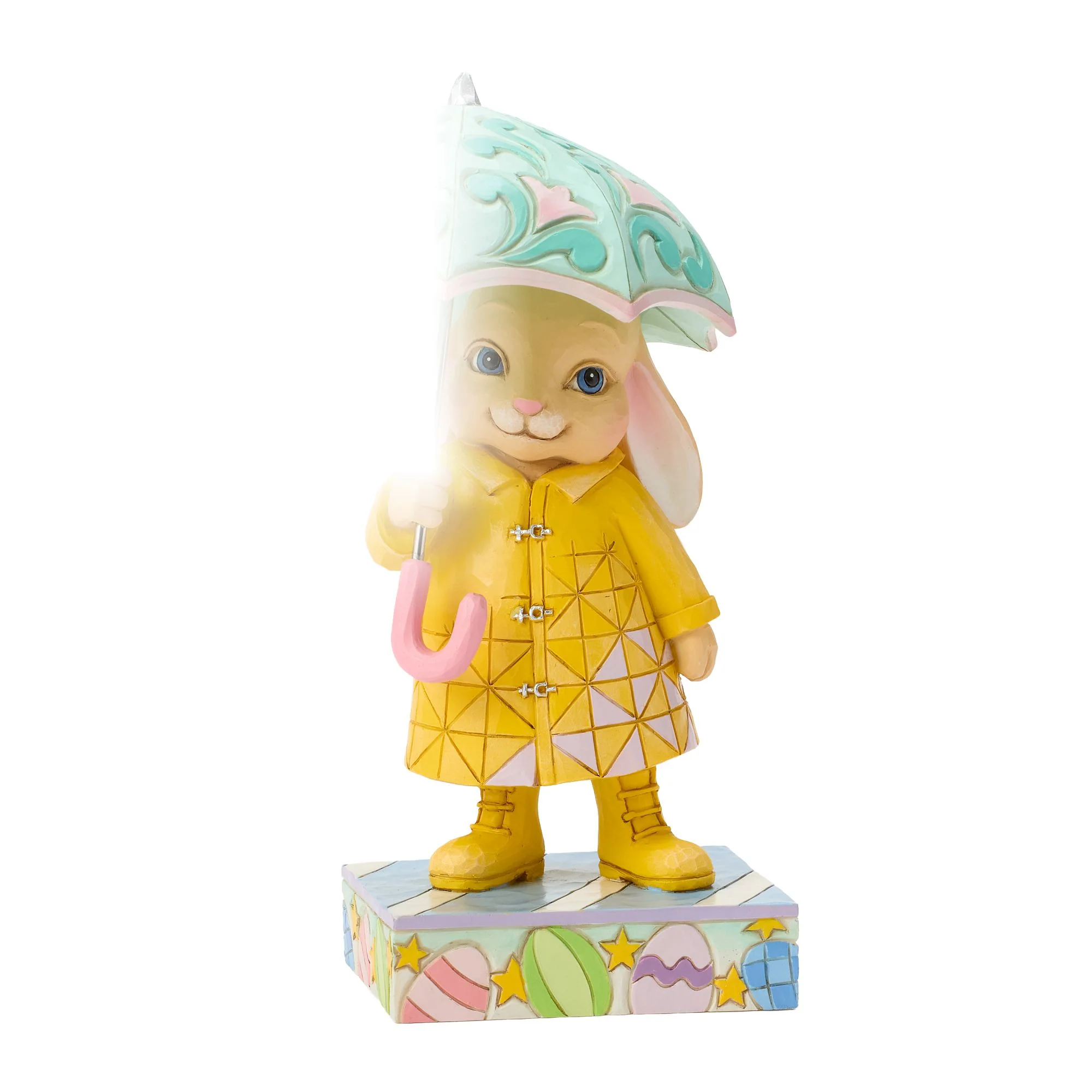 Easter Bunny with Umbrella Figurine - "Under the Bunny-brella"