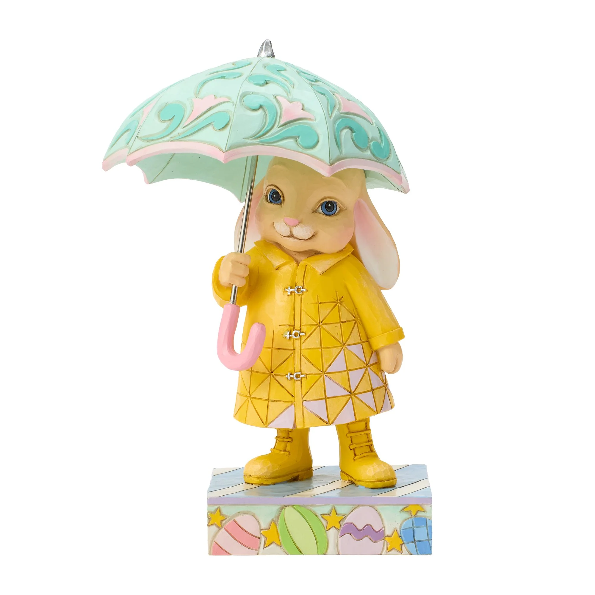 Easter Bunny with Umbrella Figurine - "Under the Bunny-brella" - Image 2
