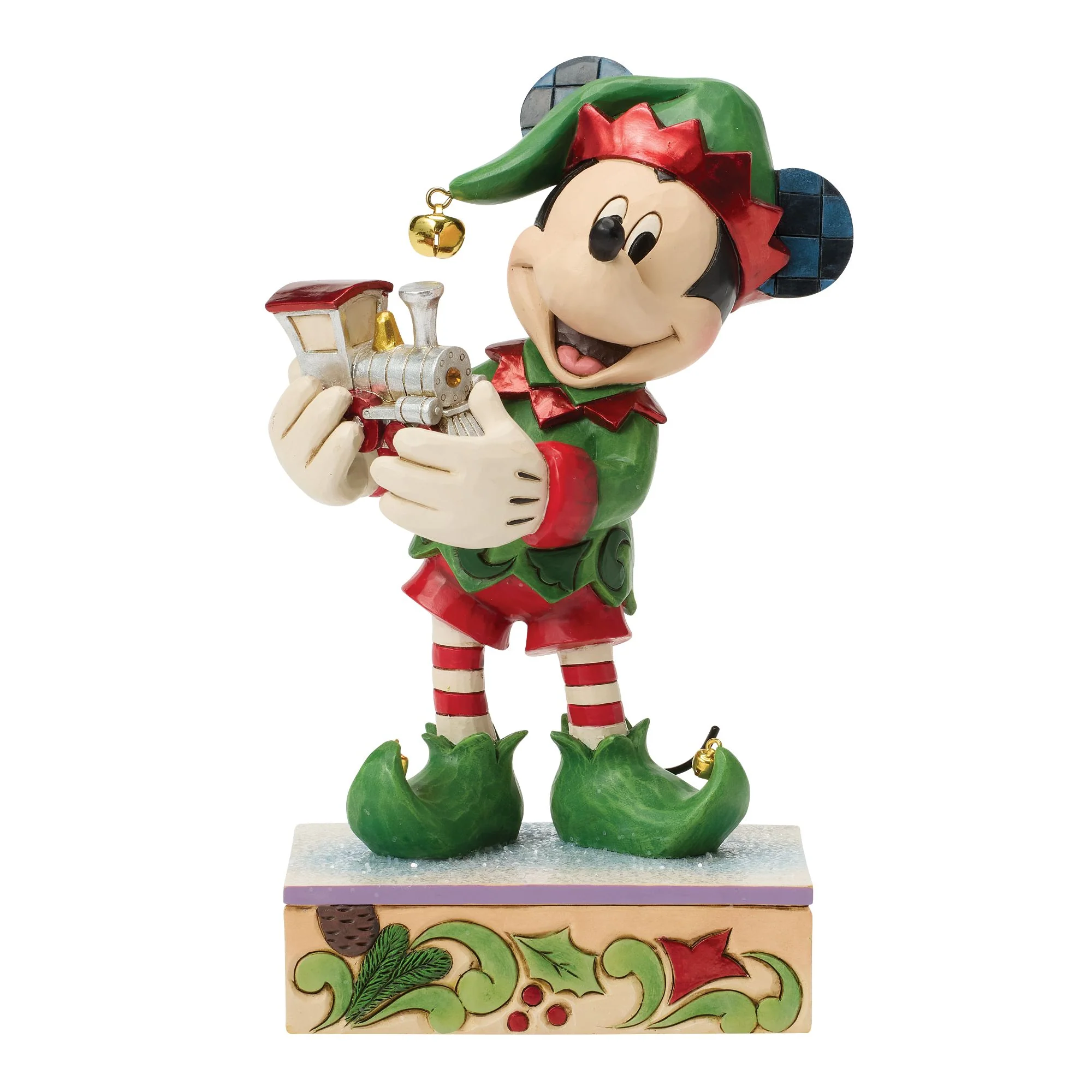 Mickey Elf with Train Special Edition Figurine - "Elf on Track"