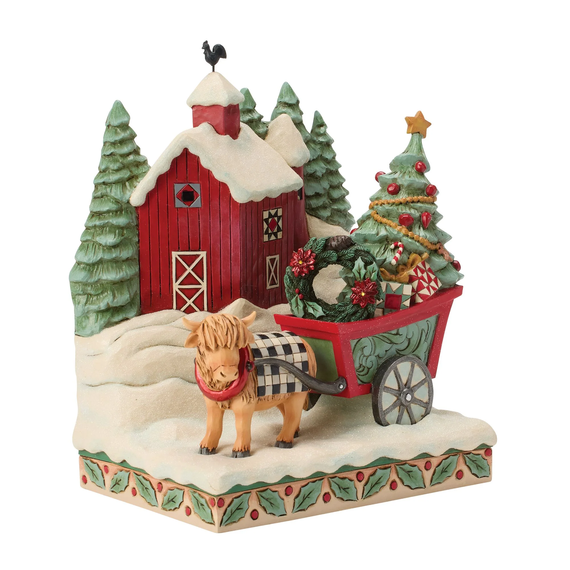 Highland Glen Barn Scene Figurine - Full of Christmas Spirit - Image 2