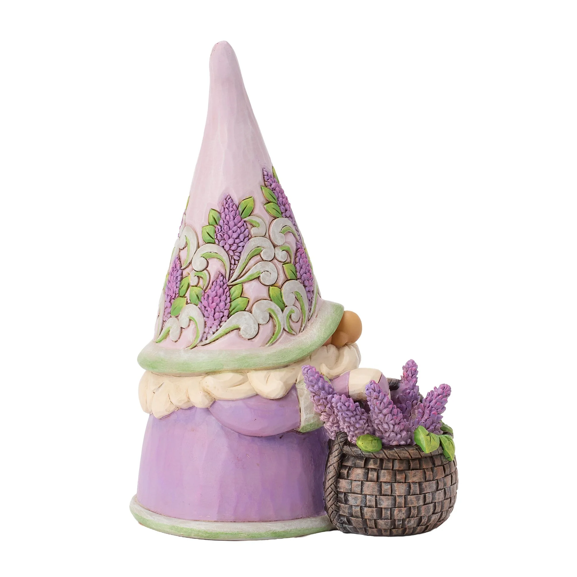 Gnome with Basket of Lilac Figurine - "Lovely Lilac" - Image 5