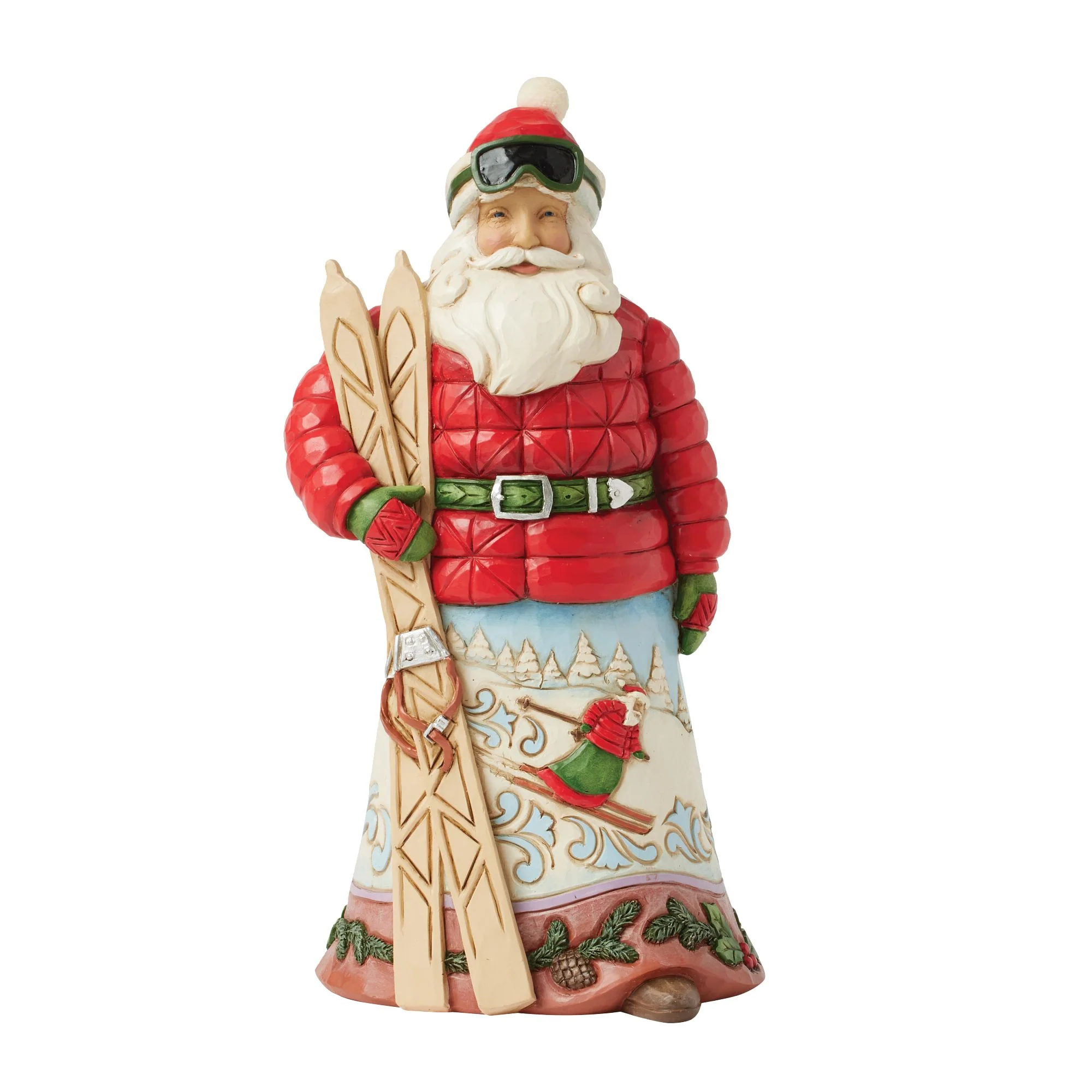 Gone Skiing (Lodge Santa with Skis)