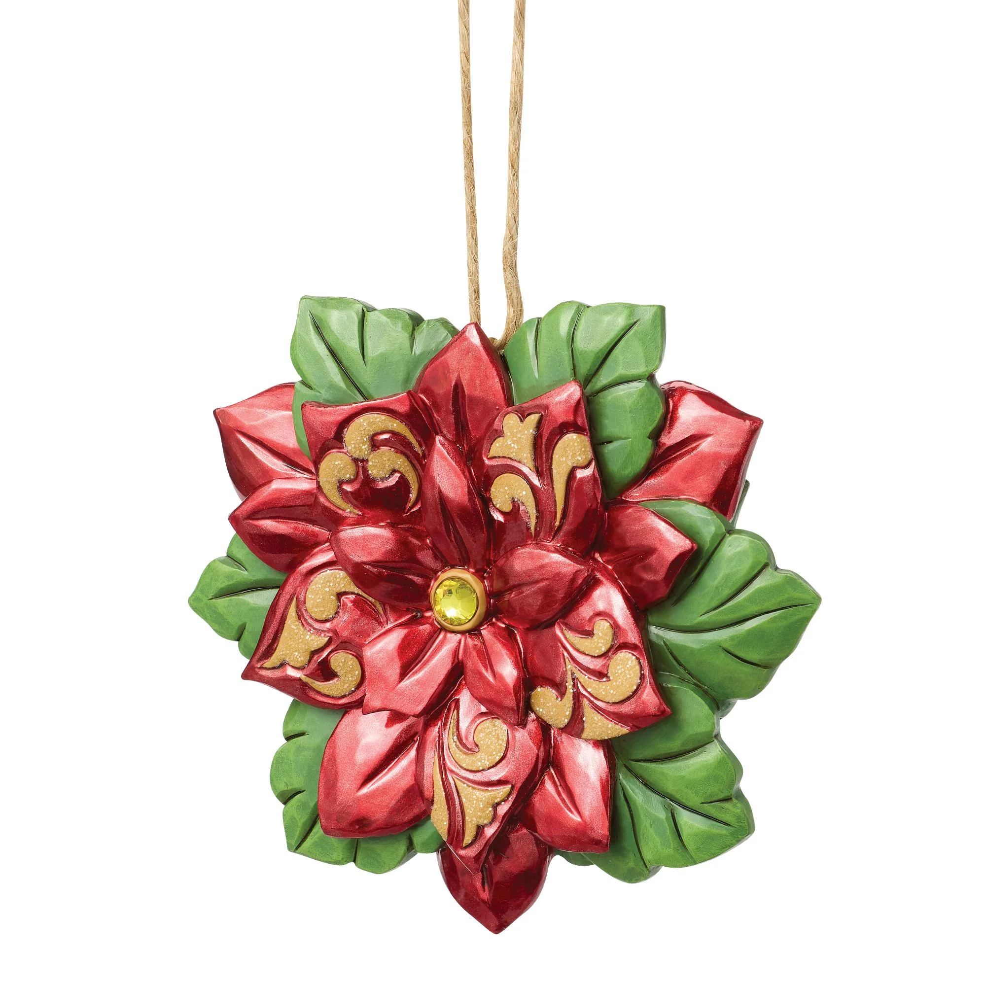Legend Christmas Poinsettia Hanging Ornament - Image 2