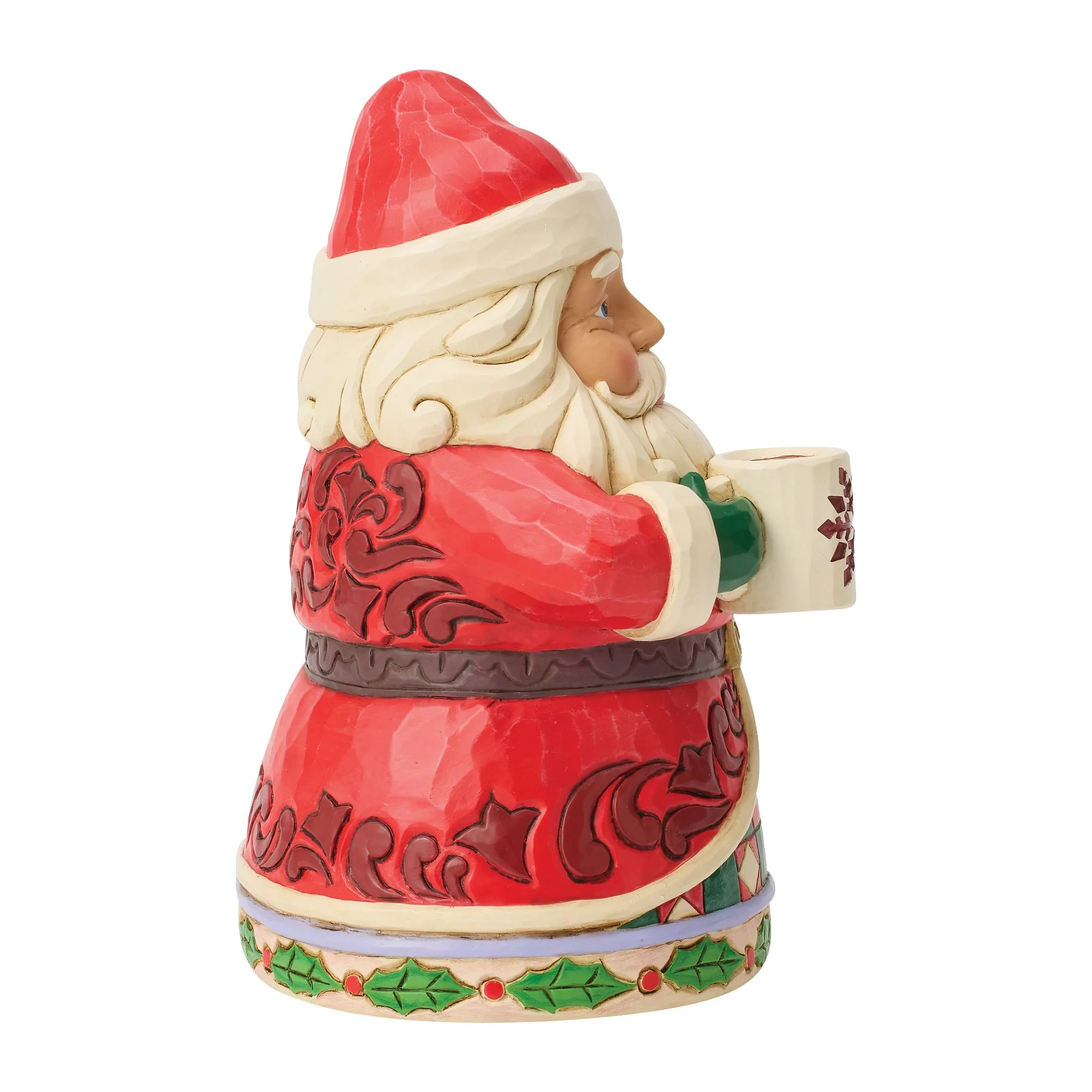 Santa Drinking Hot Cocoa Figurine - Image 5