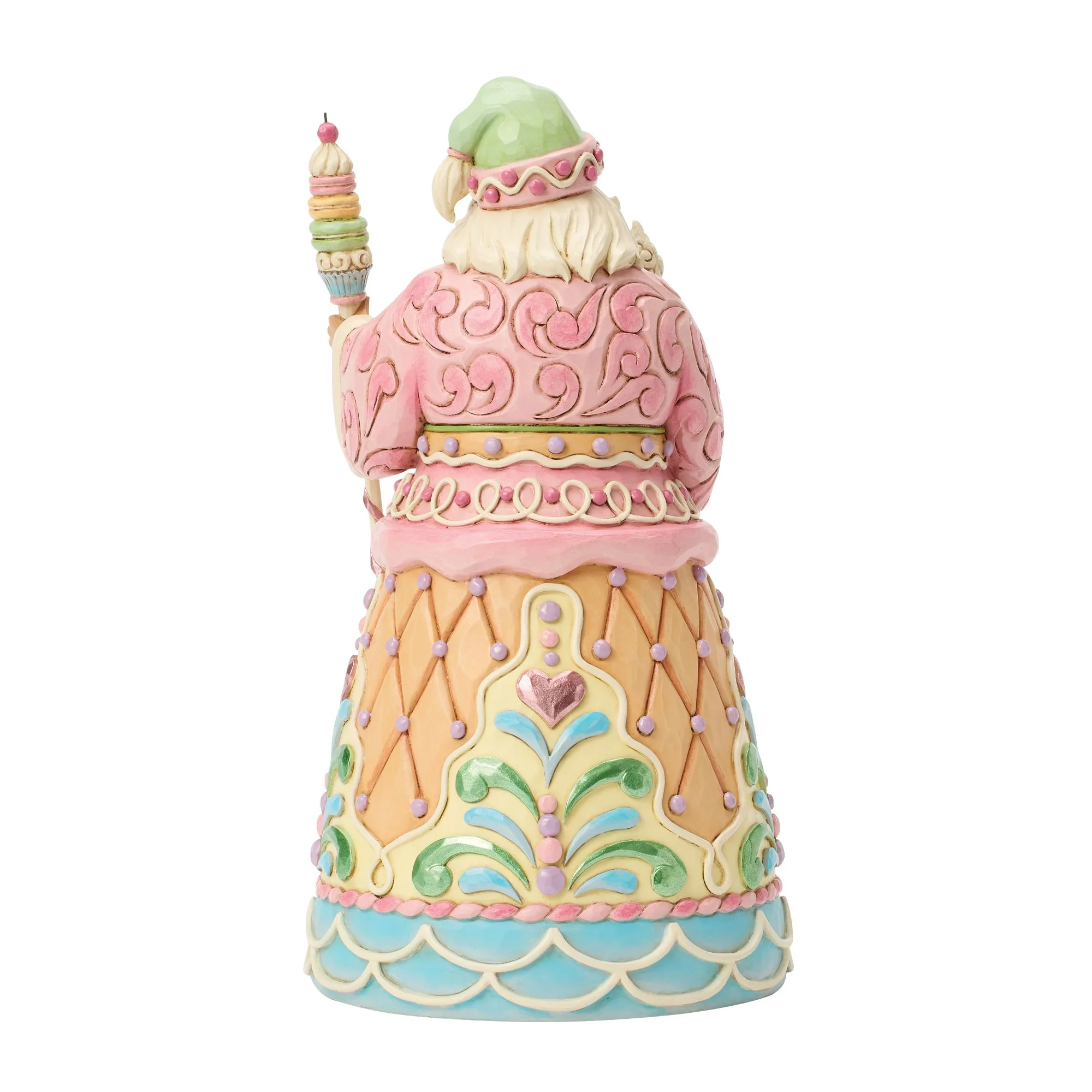 Santa with Macaron Staff Figurine - Santa's Sweet Indulgence - Image 3