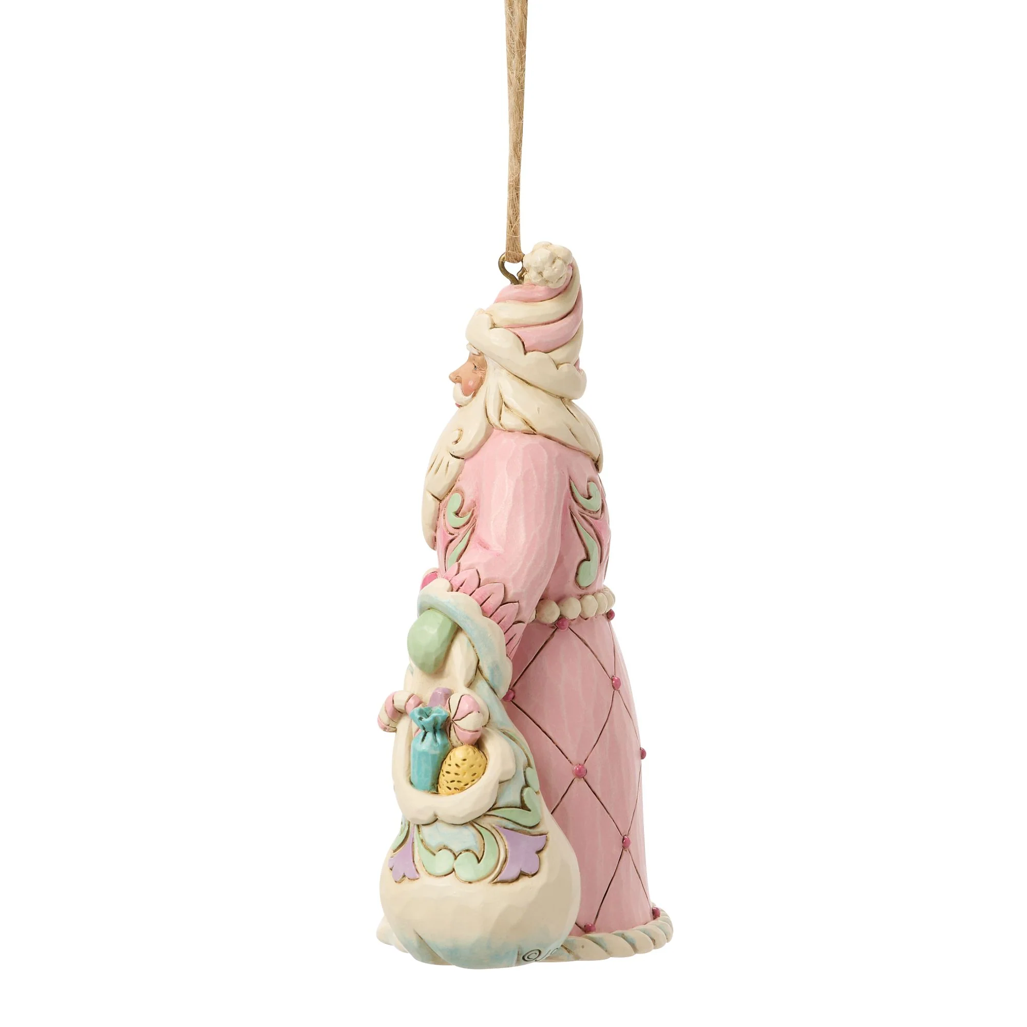 Santa with a Bag of Candy Hanging Ornament - Image 2