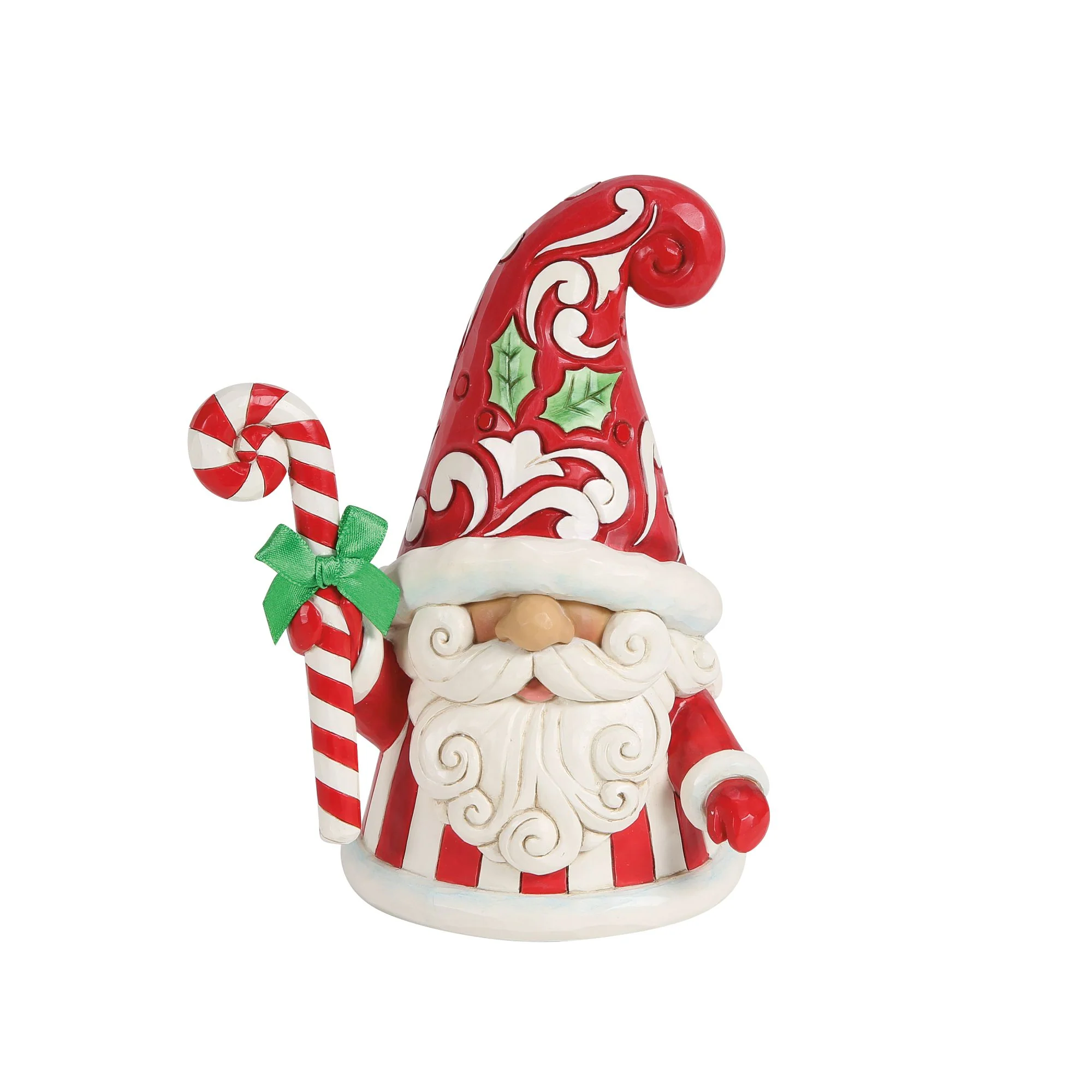 Gnome with Large Candy Cane Figurine - Swirls and Twirls - Image 2
