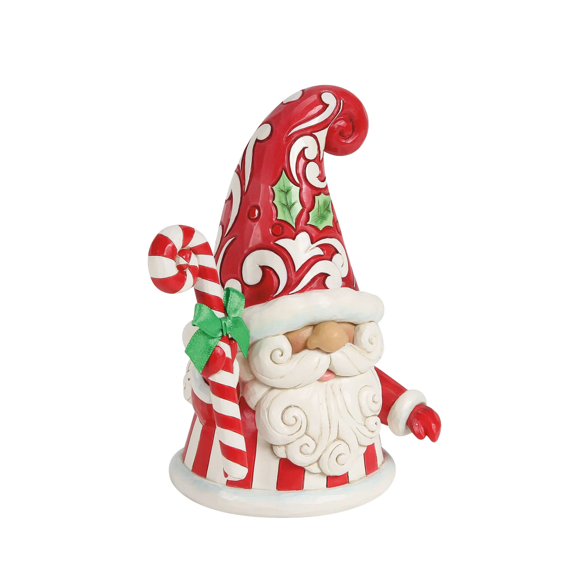 Gnome with Large Candy Cane Figurine - Swirls and Twirls - Image 3