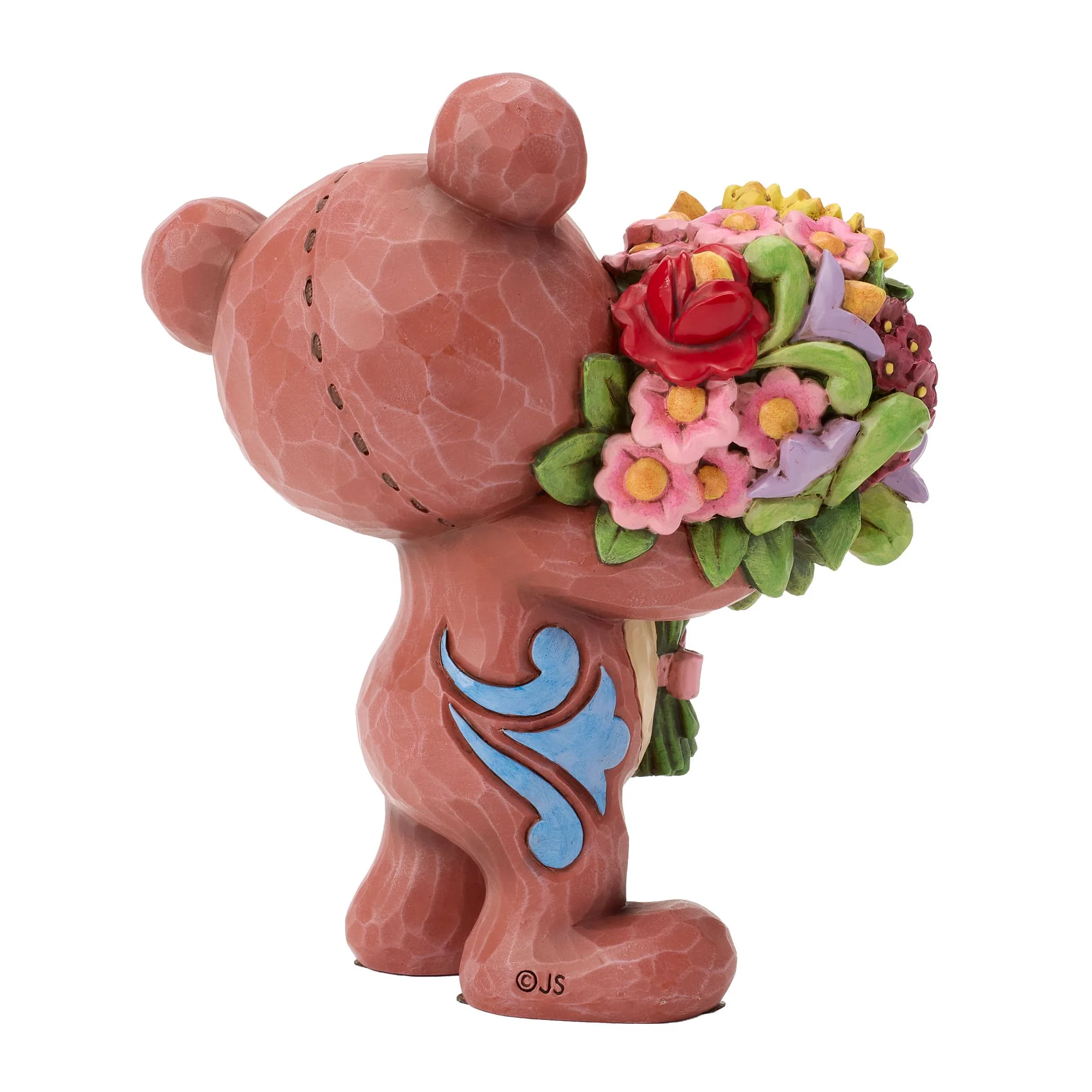 Teddy Bear with Bouquet Figurine - "Picked Just For You" - Image 3