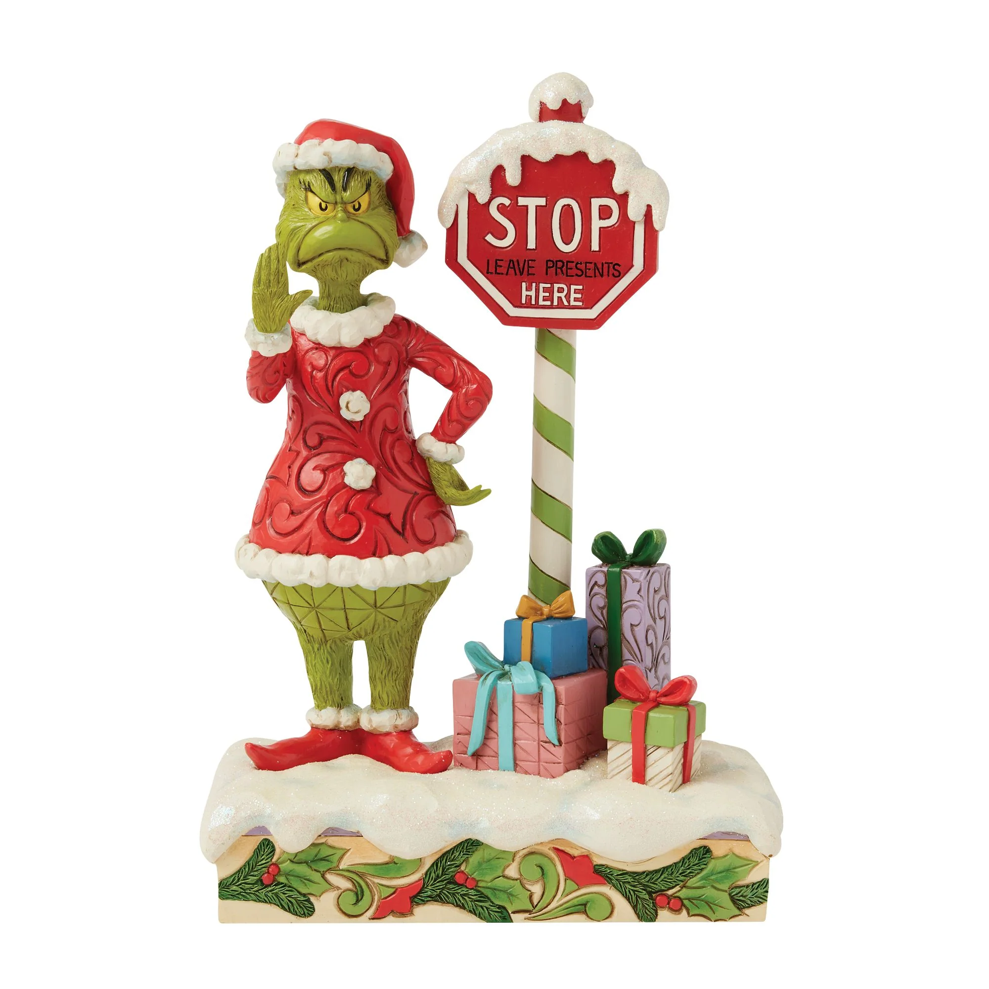 The Grinch with Flashing Stop Sign Figurine - Image 2