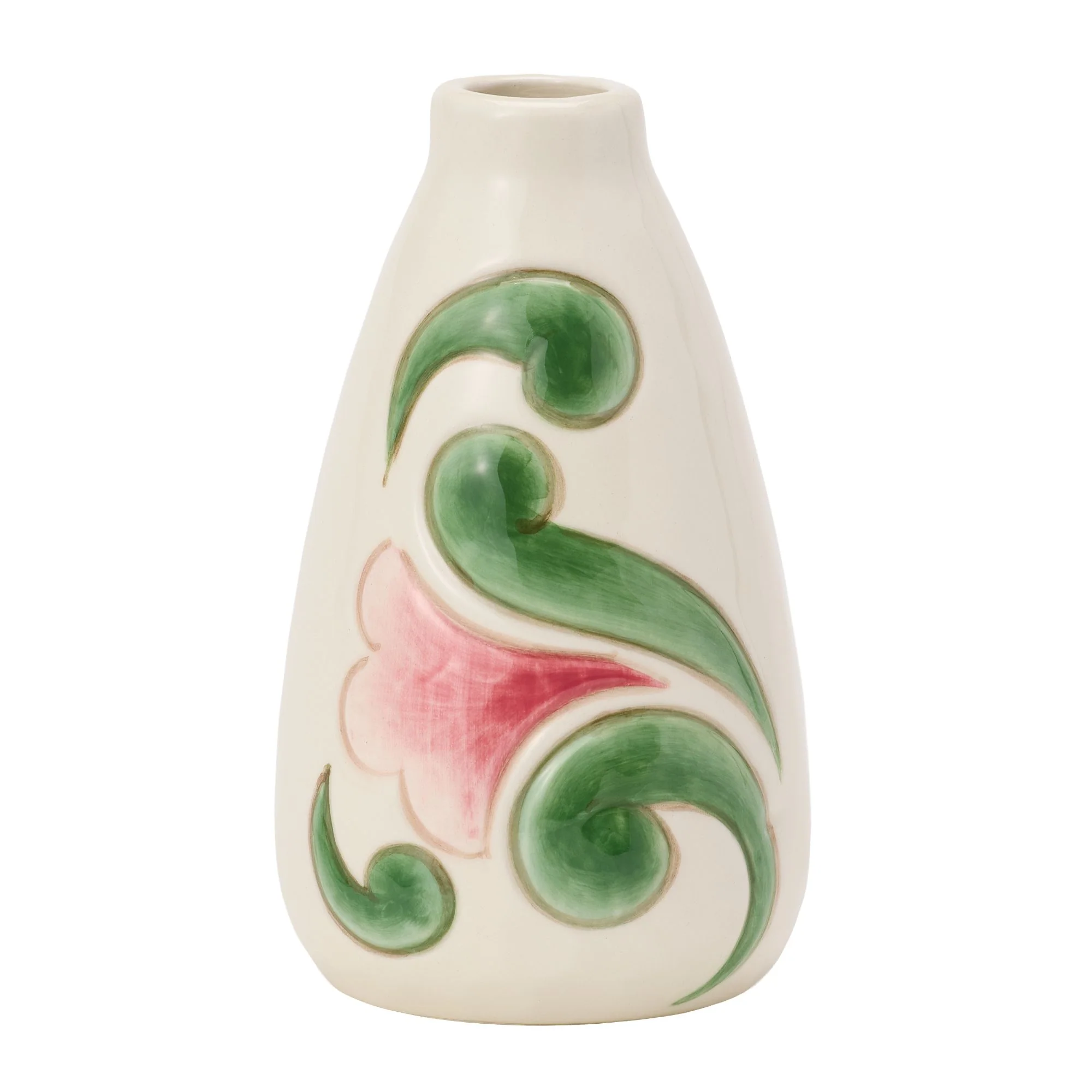 Vase Cream with Floral Motif - Image 3
