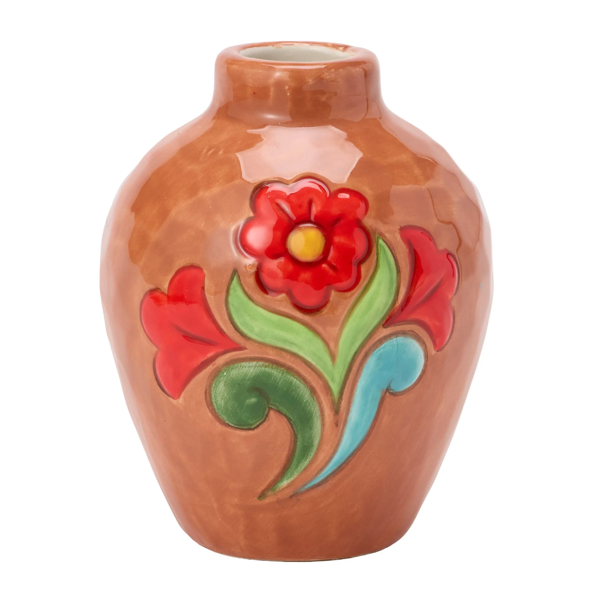 Vase Teracotta with Floral Motif