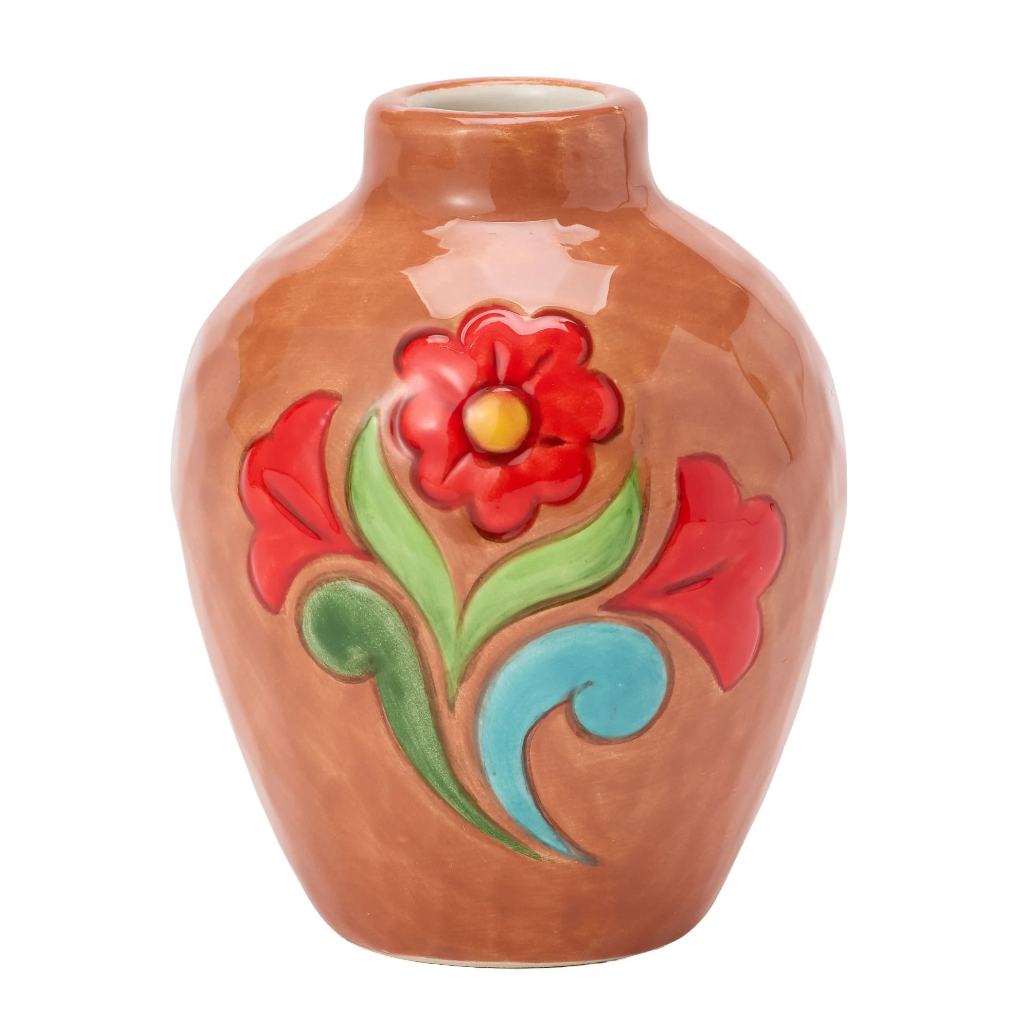 Vase Teracotta with Floral Motif - Image 3
