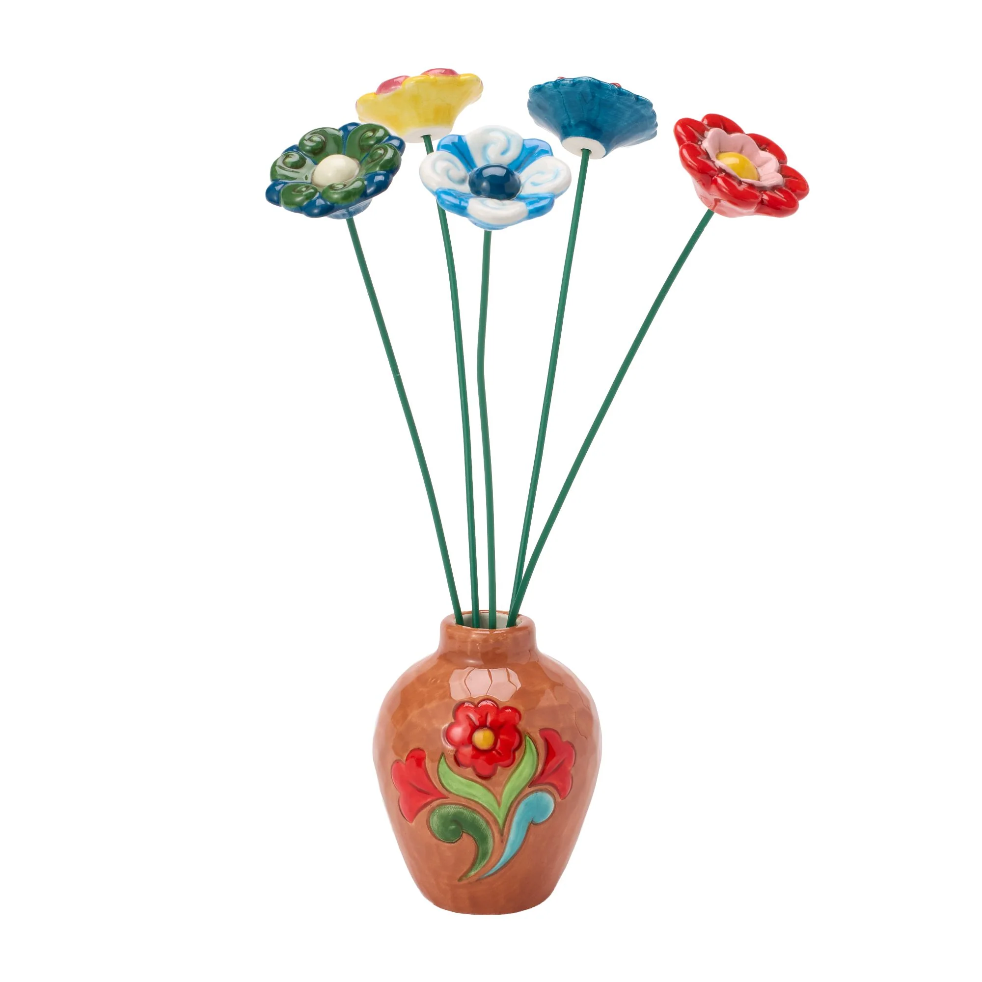 Vase Teracotta with Floral Motif - Image 5